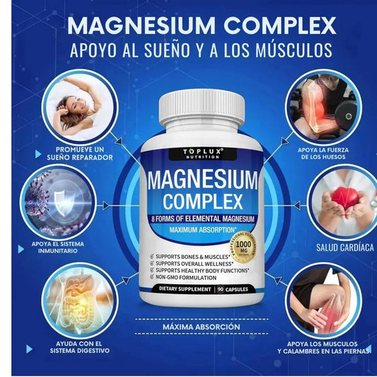Magnesium Complex - 8 formas de magnesio en 1 (90 cápsulas)