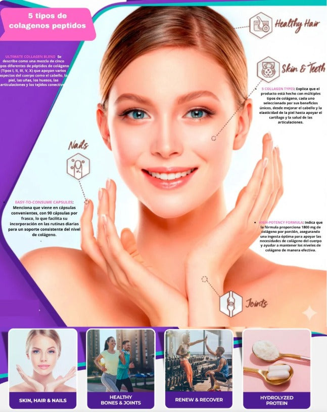Collagen Peptides - 5 colágenos en 1