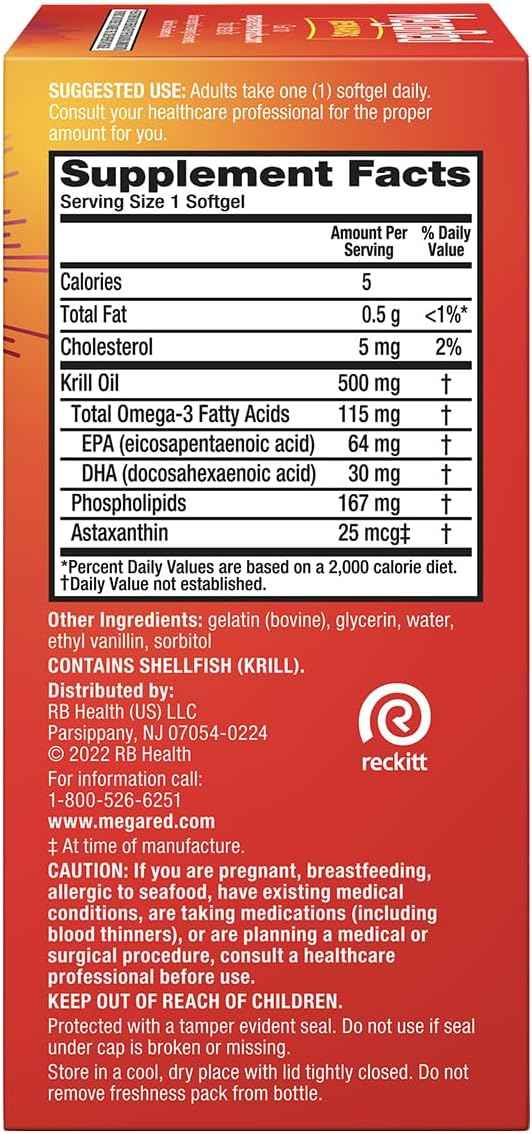 Mega Red Omega - 3 Krill Oil 500mg (60 Softgels )